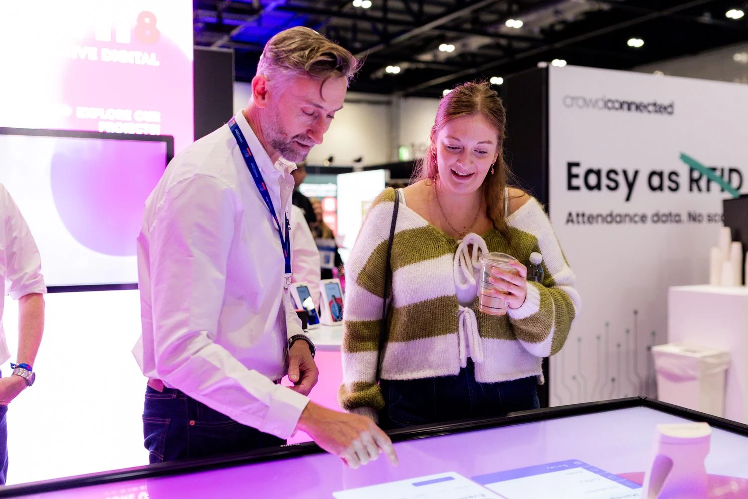 A hosted buyer meeting at a supplier stand